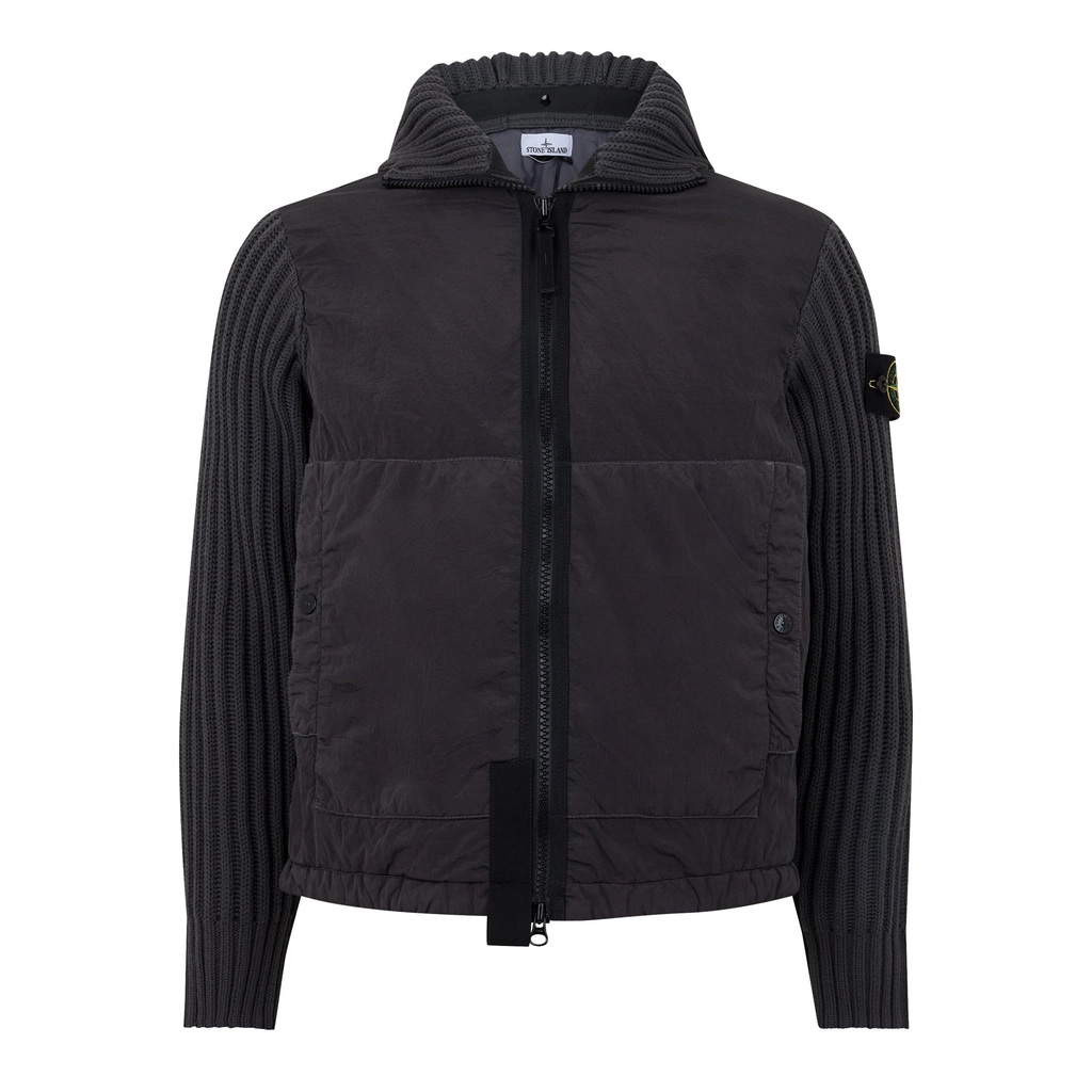 Stone Island Anthracite Hooded Jacket - Piombo V0062